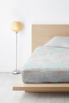 Простыня на резинке Эрли поплин 200*200 мята